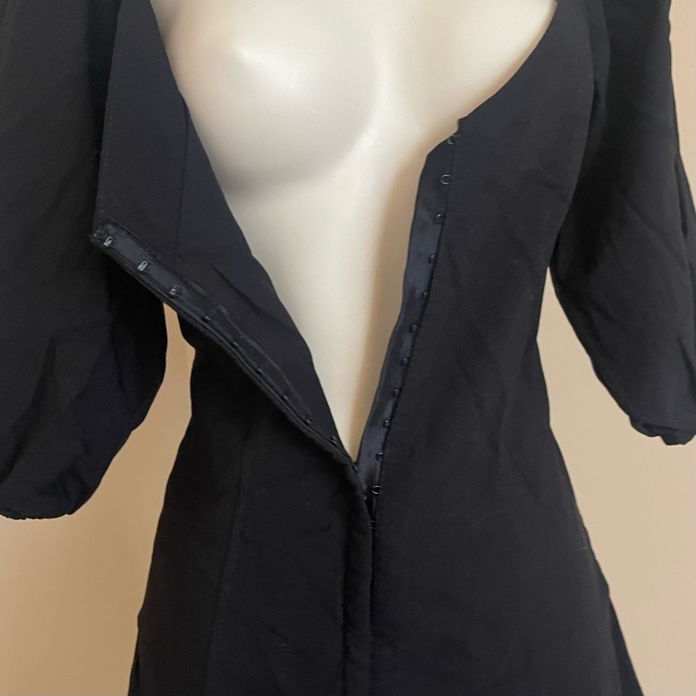 ZARA Sweetheart Neckline Puff Sleeve Mini Dress - Picture 8 of 10